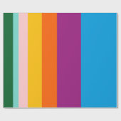 Papier Cadeau Lignes colorées (Plat)