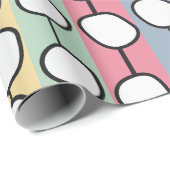 Papier Cadeau Lignes colorées Pastel MCM (Coin rond)