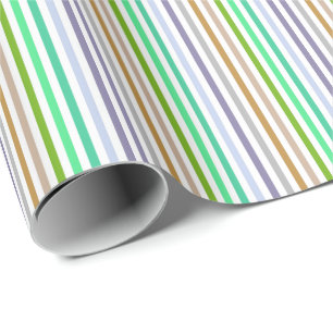 Papier Cadeau lignes couleurs pastels