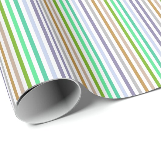 Papier Cadeau lignes couleurs pastels (Coin rond)