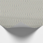 Papier Cadeau Lignes courbes gris argenté abstrait chic (Coin)