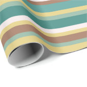 Papier Cadeau Lignes de bandes géométriques sans Mint (Coin rond)