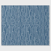 Papier Cadeau Lignes de circuit blanc (Plat)