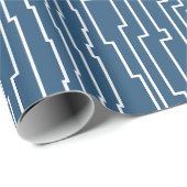 Papier Cadeau Lignes de circuit blanc (Coin rond)