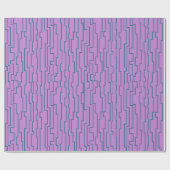 Papier Cadeau Lignes de circuits turquoises (Plat)