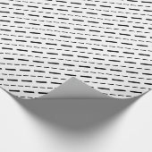 Papier Cadeau Lignes De Dash Noir Et Blanc (Coin)