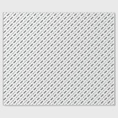 Papier Cadeau Lignes De Dash Noir Et Blanc (Plat)