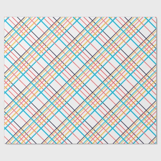 Papier Cadeau Lignes de Doodle Funky Angled (Plat)