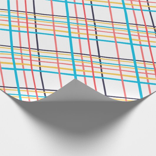 Papier Cadeau Lignes de Doodle Funky Angled (Coin)