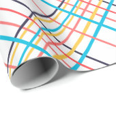 Papier Cadeau Lignes de Doodle Funky Angled (Coin rond)