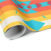 Papier Cadeau Lignes de formes tribales (Coin rond)