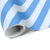 Papier Cadeau Lignes de Motif Bleu (Coin rond)