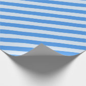 Papier Cadeau Lignes de Motif Bleu (Coin)
