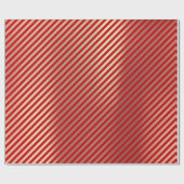 Papier Cadeau Lignes de rayures blanches blanches rouges rouges (Plat)