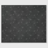 Papier Cadeau Lignes de tableau de bord noir noir blanc Dandelio (Plat)