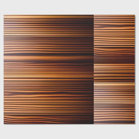 Papier Cadeau Lignes de texture de chêne en bois Motif géométriq (Plat)