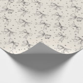 Papier Cadeau Lignes dessinées à la main et petites étoiles (Coin)