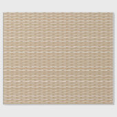 Papier Cadeau Lignes d'Ivoire sur Brun (Plat)