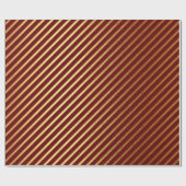 Papier Cadeau Lignes d'or Maroon Rouge Bourgogne Lux (Plat)