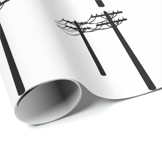 Papier Cadeau Lignes d'utilitaire (Coin rond)