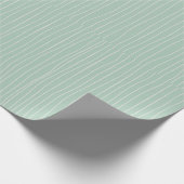 Papier Cadeau Lignes en vert (Coin)