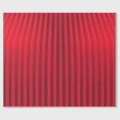 Papier Cadeau Lignes funky rouge foncé et noir (Plat)