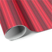 Papier Cadeau Lignes funky rouge foncé et noir (Coin rond)