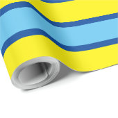PAPIER CADEAU LIGNES MODERNES COULEUR _JAUNE_BLUE _SI CUTE (Coin rond)