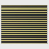 Papier Cadeau Lignes noires et olive (Plat)