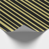 Papier Cadeau Lignes noires et olive (Coin)