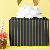 Papier Cadeau Lignes noires Faux Or modernes Grilles Texte perso