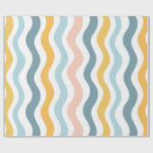 Papier Cadeau Lignes ondulées pastel (Plat)