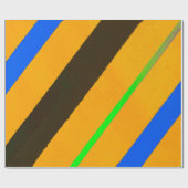 Papier Cadeau Lignes orange (Plat)