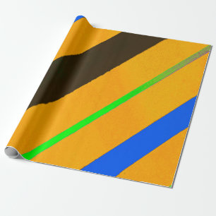 Papier Cadeau Lignes orange