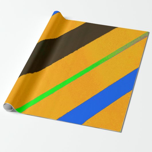 Papier Cadeau Lignes orange (Déroulé)