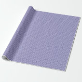 Papier Cadeau Lignes pointillées ondulées violet foncé sur lavan (Déroulé)