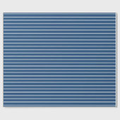 Papier Cadeau Lignes pointues mignon simple bleu blanc vacances (Plat)