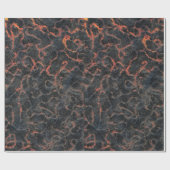 Papier Cadeau Lignes rouges chaudes de cendre volcanique de (Plat)