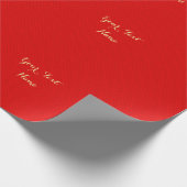 Papier Cadeau Lignes rouges de Noël moderne À damiers texte pers (Coin)