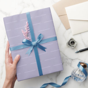 Papier Cadeau Lignes subtiles minimalistes sur violet pastel