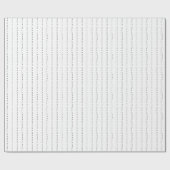 Papier Cadeau Lignes Tiretées sur Fond Blanc (Plat)