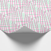 Papier Cadeau Lignes vertes roses, Art pour enfants, Peinture gé (Coin)