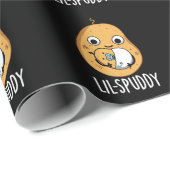 Papier Cadeau Lil Spuddy Funny Potato Pun Dark BG (Coin rond)