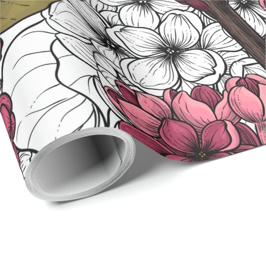 Papier Cadeau Lilac (Coin rond)