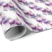 Papier Cadeau Lilac Dreams : Une fusion de violet et d'or (Coin rond)