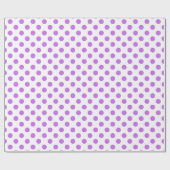 Papier Cadeau Lilac et pois blancs (Plat)