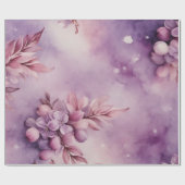 Papier Cadeau Lilac Lullaby : La douce aquarelle de l'hiver (Plat)