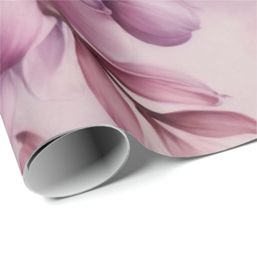 Papier Cadeau Lilac Lullaby : La douce aquarelle de l'hiver (Coin rond)