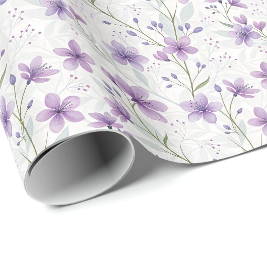 Papier Cadeau Lilac pourpre (Coin rond)