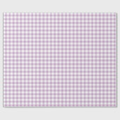 Papier Cadeau Lilac Purple et White Pastel En vichy (Plat)